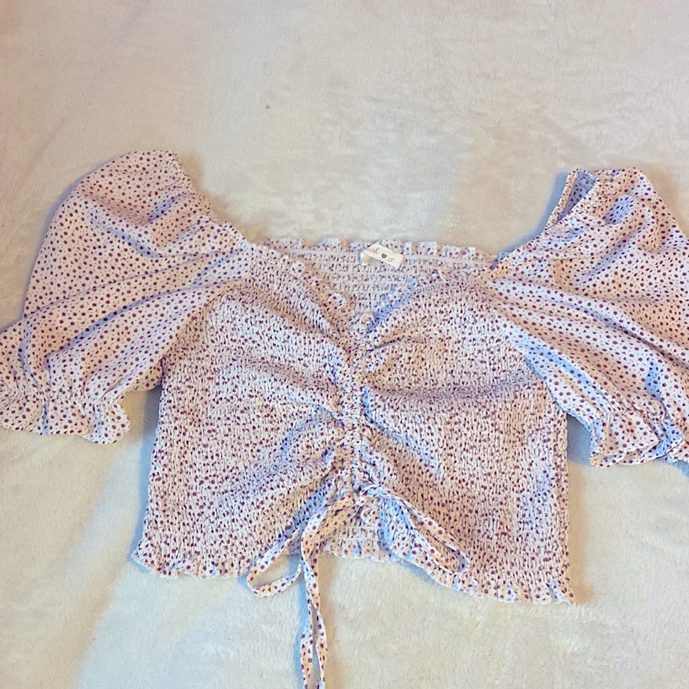 Flower pattern crop top